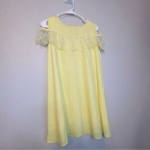 Elegant Yellow Off-Shoulder Chemise